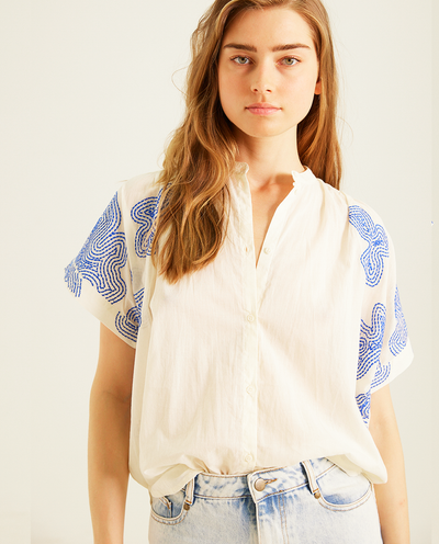 Sacrecoeur Maya Blueflower Shirt - Abiti Ladieswear
